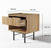 AX LIVING Nordiva Nachttisch Kommode 40 cm Hikora Natur Holz Modern Bild 5