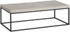 Couchtisch 120x60x38cm Sandfarben Stein-Optik Rechteckig Metallbeine Modern Bild 1