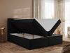 Boxspringbett mit Multipocket-Matratze und Topper, Doppelbett, Struktur dekostoff, Polsterbett mit Bettkästen - JAGUAR - 140 x 200 cm - Schwarz Struktur - H4 Bild 3