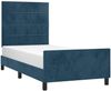 Einzelbettgestell Design für Erwachsene ohne Matratze Dunkelblau 80x200 cm Samt d4389e Bild 3