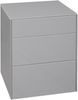 Maeusbacher Imola Kommode kreidegrau matt lack / glas kreidegrau glanz BxHxT: 52 x 63 x 42 cm Bild 3