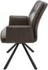 Armlehnstuhl >Mara< (2er-Set) in braun/schwarz - 57x91x62 (BxHxT) Bild 4