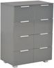 vidaXL Sideboard Hochglanz-Grau 60x35x80 cm Holzwerkstoff 283714 Bild 2