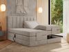 Boxspringbett mit elektrisch verstellbaren Matratzen, zwei Bettkästen und einem Topper - COMFORTO - 160 x 200 cm - Beige Stoff - H3 Bild 2
