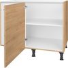 nobilia® Eckunterschrank "Struktura", vormontiert mit höhenverstellbaren Sockelfüßen, Breite 100 cm Bild 2