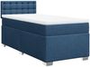 vidaXL Boxspringbett mit Matratze Blau 100x200 cm Stoff 3288119 Bild 3