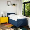 vidaXL Boxspringbett mit Matratze Blau 100x200 cm Stoff 3288119 Bild 4