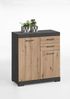 FMD Möbel - BRISTOL 2 - Kommode m. 2 Türen u. 2 SK - melaminharzbeschichtete Spanplatte - Matera / Artisan Oak - 80 x 89,9 x 34,9cm Bild 2