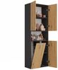 ibonto Hochschrank Badezimmerhochschrank Platzsparendes Aufbewahrungswunder Bild 2