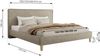 Design Polsterbett LUMARO CLASSIC 160 x 200 cm mit Lattenrost & 12cm hohen Füßen, Doppelbett mit Kopfteil, Konfigurierbar, Multipocket Matratze - Dunkelbeige Strukture - ELORI LUX Bild 4