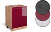 Küchenunterschrank R-Line Rot Hochglanz 60 cm AP Marmor Vicco Bild 5