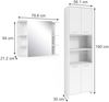 Badmöbel-Set Maris Weiß 2 Teile, mit Hochschrank und Bad Spiegelschrank Vicco Bild 3