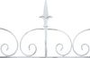 Gartenzaun LINUS Antik - 124x1x116cm, Metall, Antik-Weiß | Steckzaun Element Rankzaun Eisen Bild 5