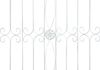 Gartenzaun LINUS Antik - 124x1x116cm, Metall, Antik-Weiß | Steckzaun Element Rankzaun Eisen Bild 4