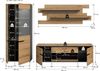 Wohnkombination inkl Beleuchtung (B/H/T: 280x190x44 cm) in Artisan Nachbildung Bild 4