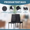 Albatros Esszimmerstühle RIMINI 4er Set, Schwarz - Edles Italienisches Design, Polsterstuhl mit Kunstleder-Bezug, Modern Stilvoll am Esstisch - Küchenstuhl Stuhl Esszimmer hohe Belastbarkeit Bild 2