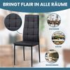 Albatros Esszimmerstühle RIMINI 4er Set, Schwarz - Edles Italienisches Design, Polsterstuhl mit Kunstleder-Bezug, Modern Stilvoll am Esstisch - Küchenstuhl Stuhl Esszimmer hohe Belastbarkeit Bild 4