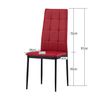 Albatros Esszimmerstühle RIMINI 4er Set, Schwarz - Edles Italienisches Design, Polsterstuhl mit Kunstleder-Bezug, Modern Stilvoll am Esstisch - Küchenstuhl Stuhl Esszimmer hohe Belastbarkeit Bild 5