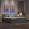 vidaXL Bett mit Stauraum und LED mit LED Hellgrau 160 x 200 cm Stoff 3371154 Bild 5