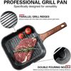 Antihaft-Grillpfanne 24cm quadratisch Induktion Granit Ausgießer vielseitig Bild 5