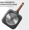 Antihaft-Grillpfanne 24cm quadratisch Induktion Granit Ausgießer vielseitig Bild 4