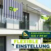 tillvex Balkonmarkise 150 cm Blau/Grau Gelenkarm Markise Klemmmarkise Sonnenmarkise Balkon ohne Bohren Bild 2