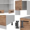 Eckküche R-Line Goldkraft Eiche/Weiß 247 x 237 cm AP Anthrazit Vicco Bild 5