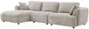 Vente-unique - TINDRALO Sofa Stoff Beige - B 167 cm x H 76 cm x L 303 cm Bild 3
