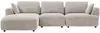 Vente-unique - TINDRALO Sofa Stoff Beige - B 167 cm x H 76 cm x L 303 cm Bild 2