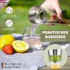 Glaskaraffe CAROLA mit Silikonfuß - zerlegbarer Deckel - 1 Liter, grün Bild 3