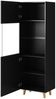 Vitrine Fusbo (Farbe: Schwarz / Gold Füße) Bild 3