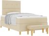 vidaXL Boxspringbett mit Kopfteil Creme 190 x 120 cm Stoff 3344287 Bild 2