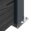 vidaXL Zaunelement 2 pcs WPC und Aluminium Schwarz 3429448 Bild 5
