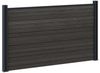 vidaXL Zaunelement 2 pcs WPC und Aluminium Schwarz 3429448 Bild 3