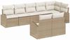 vidaXL Gartensofa-set Beige und Creme 55 x 55 x 37 cm Poly-Rattan 3346091 Bild 2