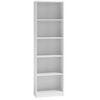 Home Collective Bücherregal Aktenregal Standregal Raumteiler weiß mit 5 offenen Fächern, aus MDF Holz, Breite 40 cm Bild 4