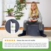 Green Bean® Sitzsack-Hocker 45x25cm mit EPS-Perlen Füllung - Sitz-Pouf für Sitzsäcke - Sitzhocker für Kinder und Erwachsene - Stahlgrau Bild 3