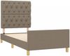 Einzelbett mit Kopfteil Stoff Taupe 80x200 cm [3125256] Bild 4