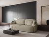 Selsey 'Savoy' 3-Sitzer Sofa mit Schlaffunktion und Chenille-Bezug, beige, ca. 96 x 254 x 105 cm Bild 3