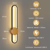 Nettlife LED Wandleuchte Innen Schwarz 12W Treppenhauslampe 60cm Flurlampe Modern 3000K, LED fest integriert, Warmweiß, Minimalistische Wandbeleuchtung für Schlafzimmer Wohnzimmer Flur Bild 3