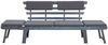 vidaXL Gartenbank mit Auflagen 2-in-1 190 cm Grau Massivholz Akazie 312119 Bild 3