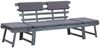 vidaXL Gartenbank mit Auflagen 2-in-1 190 cm Grau Massivholz Akazie 312119 Bild 2