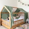 lilimaus Betthimmel Musselin Hausbett Himmel für Kinderzimmer mit Gold Applikation, Musselin Betthimmel aus Baumwolle für Kinderzimmer-Deko Bild 4
