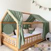 lilimaus Betthimmel Musselin Hausbett Himmel für Kinderzimmer mit Gold Applikation, Musselin Betthimmel aus Baumwolle für Kinderzimmer-Deko Bild 5