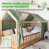 lilimaus Betthimmel Musselin Hausbett Himmel für Kinderzimmer mit Gold Applikation, Musselin Betthimmel aus Baumwolle für Kinderzimmer-Deko Bild 3