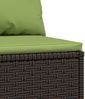 vidaXL Garten-Mittelsofa mit Kissen Braun Poly Rattan 319833 Bild 5