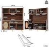 Celya Küchenbuffet Buffetschrank Landhaus mit LED und Lochwand (145 x 39 x 171 cm, 5 Türen und 1 Schublade) vielseitig einsetzbar in Küche, Esszimmer oder Wohnzimmer Bild 2