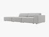 Micadoni Sofa Jodie 3-Sitzer Links Strukturierter Stoff Megan Hellgrau Bild 2