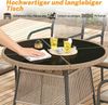 Gartenlounge-Set mit rundem Glastisch und 4 Stühlen, 5-teilig, Loungeset, Essgruppe für Garten Bild 4