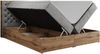 Boxspringbett mit Multipocket-Matratze und Zwei Bettkästen, Doppelbett mit Stauraum - ALBERO 3 - 200 x 200 cm - Hellgrau Velours - H4 Bild 5